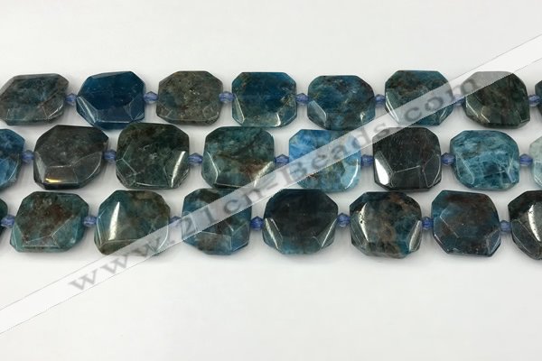 CNG8821 15.5 inches 16mm - 20mm faceted freeform apatite beads