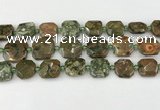 CNG8822 15.5 inches 16mm - 20mm faceted freeform rhyolite beads