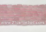 CNG8846 15.5 inches 8*12mm - 10*16mm nuggets matte rose quartz beads