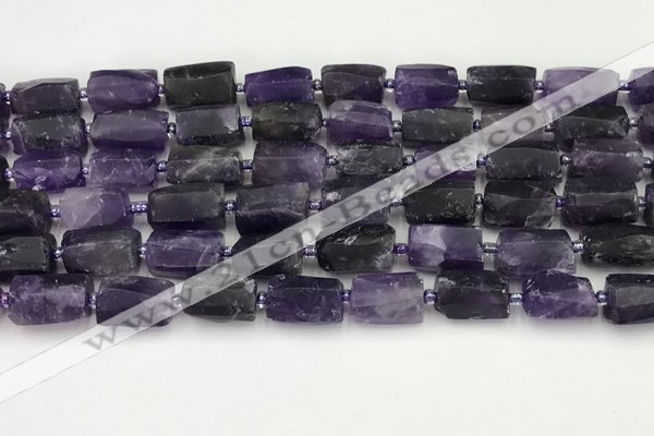 CNG8848 15.5 inches 8*12mm - 10*16mm nuggets matte amethyst beads