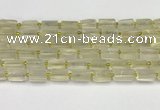 CNG8851 15.5 inches 8*12mm - 10*16mm nuggets matte lemon quartz beads