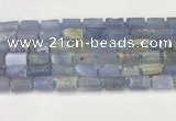 CNG8857 8*12mm - 10*16mm nuggets matte blue chalcedony beads