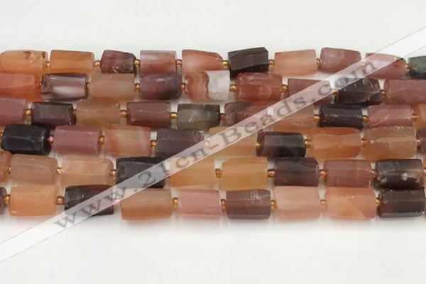 CNG8861 15.5 inches 8*12mm - 10*16mm nuggets matte carnelian beads