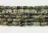 CNG8863 15.5 inches 8*12mm - 10*16mm nuggets matte green garnet beads