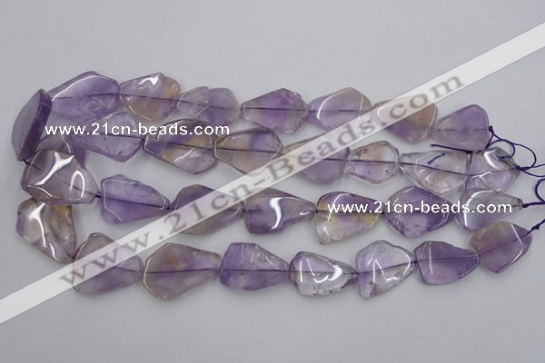 CNG890 15.5 inches 15*20mm – 20*30mm freeform ametrine beads