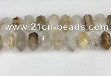 CNG8901 10*25mm - 14*30mm faceted nuggets scenic quartz beads