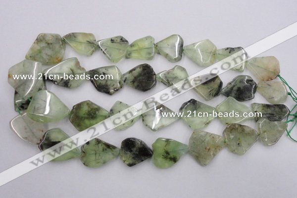 CNG891 15.5 inches 18*22mm – 25*30mm freeform prehnite beads