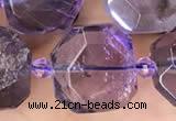 CNG8926 15 inches 14mm - 16mm faceted freeform ametrine beads