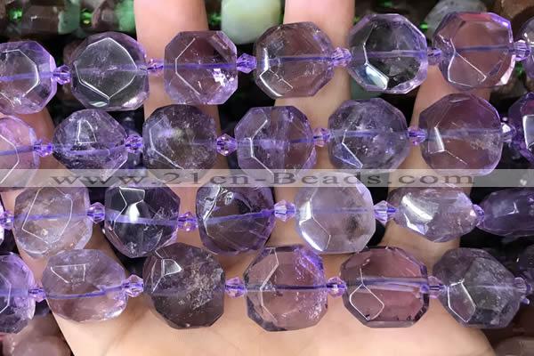 CNG8926 15 inches 14mm - 16mm faceted freeform ametrine beads