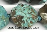CNG8932 16*17mm - 18*19mm faceted freeform ocean agate beads