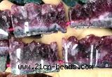 CNG8971 15 inches 30*45mm - 35*55mm freeform druzy amethyst beads