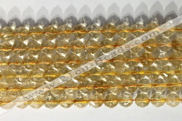 CNG9054 15.5 inches 8mm faceted nuggets citrine gemstone beads