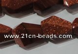 CNG906 15.5 inches 13*18mm – 15*22mm faceted nuggets goldstone beads