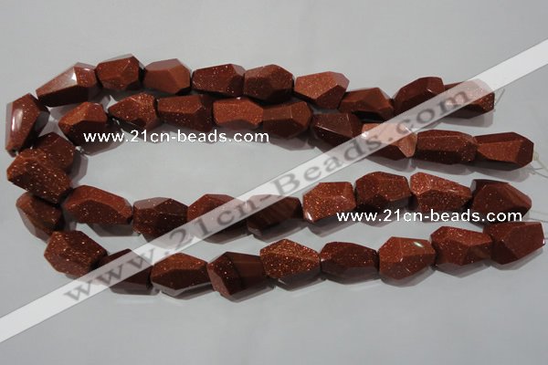 CNG906 15.5 inches 13*18mm – 15*22mm faceted nuggets goldstone beads