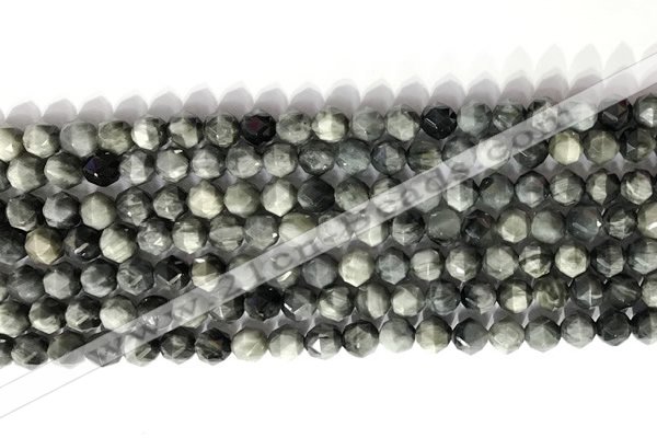 CNG9067 15.5 inches 6mm faceted nuggets eagle eye jasper gemstone beads