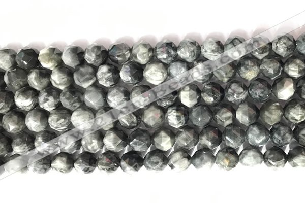 CNG9068 15.5 inches 8mm faceted nuggets eagle eye jasper gemstone beads