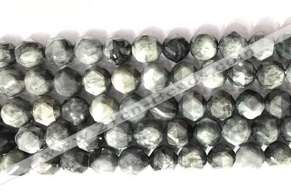 CNG9069 15.5 inches 10mm faceted nuggets eagle eye jasper gemstone beads
