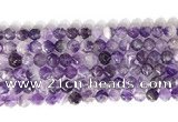 CNG9076 15.5 inches 8mm faceted nuggets dogtooth amethyst gemstone beads