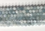 CNG9085 15.5 inches 8mm faceted nuggets aquamarine gemstone beads