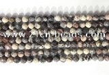 CNG9094 15.5 inches 6mm faceted nuggets purple striped jasper beads