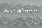 CNG910 15 inches 6mm faceted nuggets white crystal beads