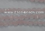 CNG918 15 inches 6mm faceted nuggets rose quartz beads