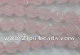 CNG919 15 inches 8mm faceted nuggets rose quartz beads