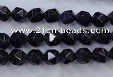 CNG926 15 inches 8mm faceted nuggets amethyst gemstone beads