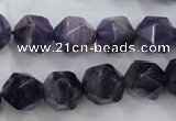 CNG931 15 inches 14mm faceted nuggets amethyst gemstone beads