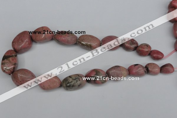 CNG94 15.5 inches 12*14mm - 20*35mm nuggets rhodochrosite gemstone beads