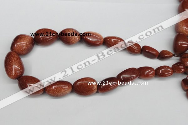 CNG96 15.5 inches 12*18mm - 20*30mm nuggets goldstone gemstone beads