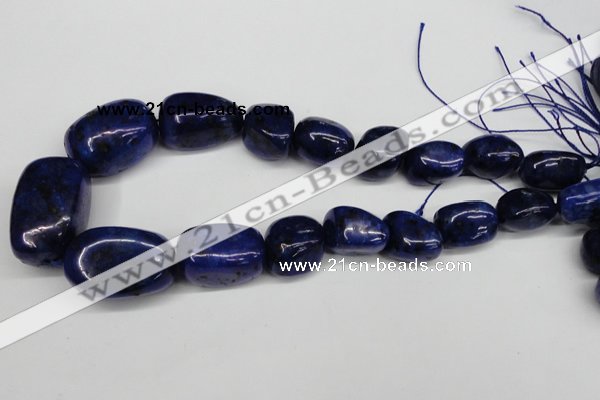 CNG98 15.5 inches 15*20mm - 20*35mm nuggets dyed lapis lazuli beads