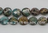 CNI08 16 inches 10mm flat round natural imperial jasper beads wholesale