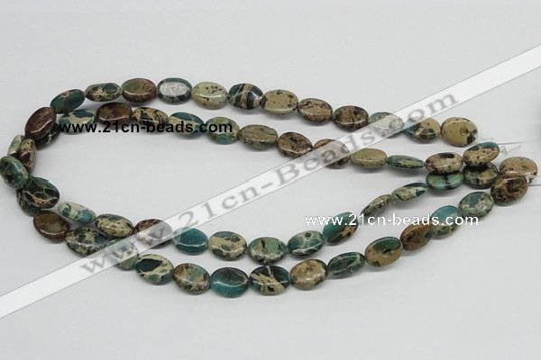 CNI11 16 inches 10*14mm oval natural imperial jasper beads wholesale