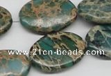 CNI12 16 inches 20*30mm oval natural imperial jasper beads wholesale