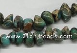 CNI19 16 inches 6*8mm - 8*12mm nuggets natural imperial jasper chip beads