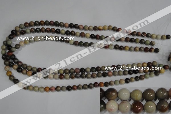 CNI201 15.5 inches 6mm round imperial jasper beads wholesale