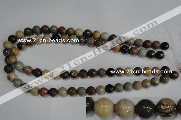 CNI204 15.5 inches 12mm round imperial jasper beads wholesale