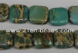 CNI25 15.5 inches 14*14mm square natural imperial jasper beads