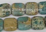 CNI26 15.5 inches 16*16mm square natural imperial jasper beads