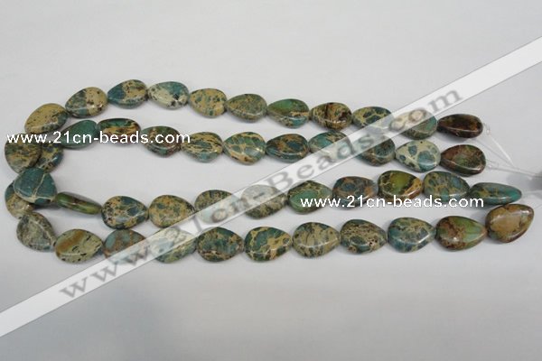 CNI29 15.5 inches 13*18mm flat teardrop natural imperial jasper beads