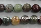 CNI304 15.5 inches 12mm round imperial jasper beads wholesale