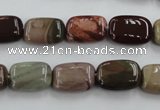 CNI311 15.5 inches 8*14mm rectangle imperial jasper beads wholesale