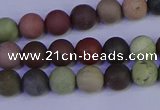 CNI361 15.5 inches 6mm round matte imperial jasper beads wholesale