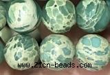 CNI367 15.5 inches 6mm round blue impression jasper beads