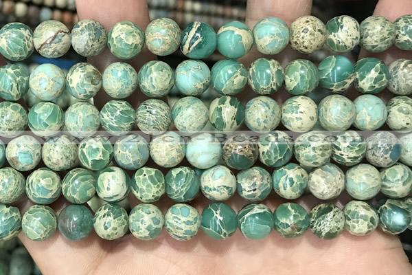 CNI367 15.5 inches 6mm round blue impression jasper beads