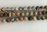 CNI372 15.5 inches 10mm round American picture jasper beads