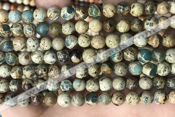 CNI401 15.5 inches 6mm round blue impression jasper beads