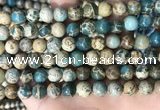 CNI402 15.5 inches 8mm round blue impression jasper beads