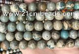 CNI404 15.5 inches 12mm round blue impression jasper beads